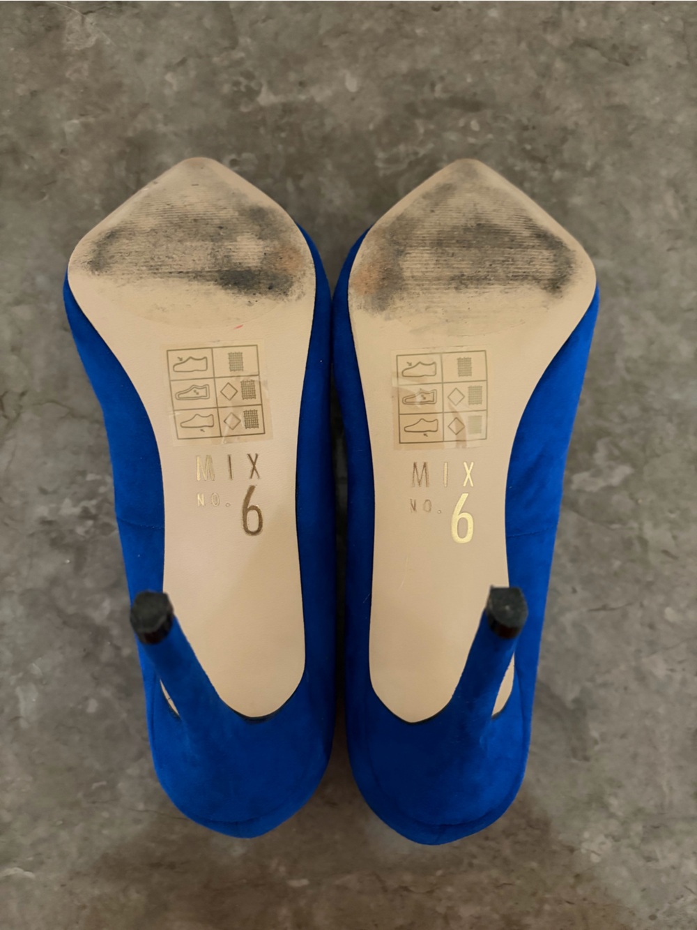 Vintage Y2K Classic Suede Pointed-Toe Stiletto Pumps Bright Blue - Picture 4 of 4